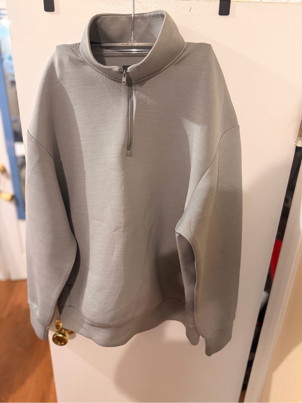 Grey Quarter-Zip Sweater